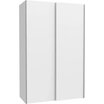 Šatní skříň Nejlevnější nábytek Zubara s posuvnými dveřmi - bílá