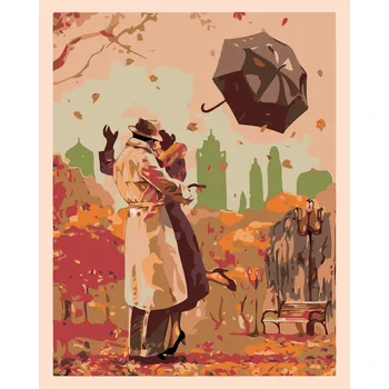 ZUTY Malování podle čísel - PODZIMNÍ ROMANCE Rozměr: 40x50 cm, Rámování: bez rámu a bez vypnutí plátna