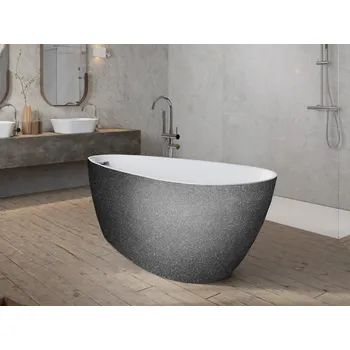 Vana HOPA Volně stojící vana GOYA A-LINE Glam - grafitová + Barva - Bílá, Barva sifonu - Chrom, Rozměr vany - 170 × 80 cm, VANGOYAA170G3