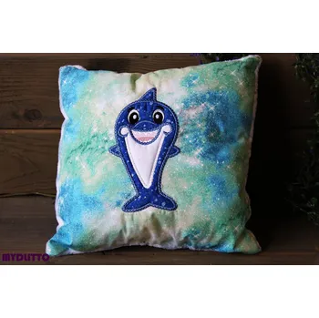 Dekorativní polštářek Polštář - vyšívaný delfínek