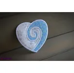 Srdíčkové - bílé se světle modrou