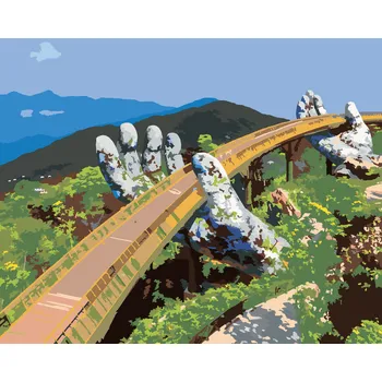 ZUTY Malování podle čísel - ZLATÝ MOST VE VIETNAMU Rozměr: 40x50 cm, Rámování: bez rámu a bez vypnutí plátna