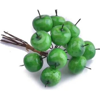 umělá květina Canea Jablíčka na drátku zelená - 12ks