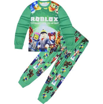 Dívčí pyžamo Dětské dlouhé pyžamo - Roblox Barva: zelená, Velikost: 140/9-10 let