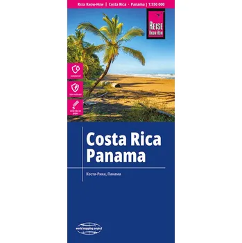 Reise Know-How Verlag mapa Costa Rica, Panama 1:550 t. voděodolná
