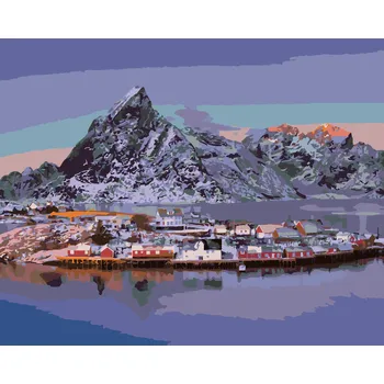 ZUTY Malování podle čísel - VESNICE REINE Rozměr: 40x50 cm, Rámování: bez rámu a bez vypnutí plátna