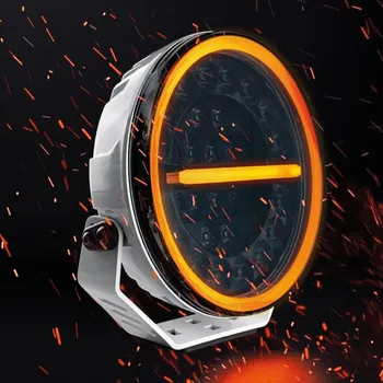 Přídavný světlomet Led reflektor Strands Firefly PRO 9", 220 mm, s pozičním světlem, Strobo, 10-48V, 16800Lm, Bílý