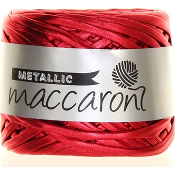 Příze Maccaroni Metallic červená 01