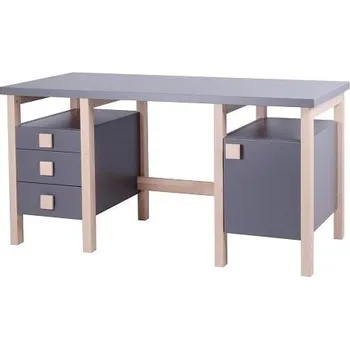 Psací stůl Psací stůl z masivu Henry 2. šedý NEW Úchyty: úchyt - barevný