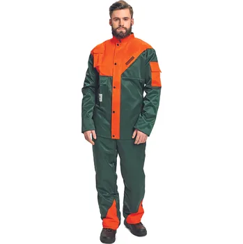 pracovní souprava CERVA Pluto protipořezový oblek zelený