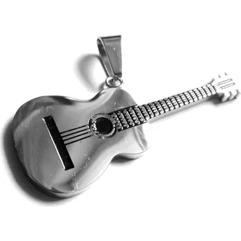 Přívěsek Steel Jewelry Přívěsek kytara z chirurgické oceli PR171020 dárkové balení zdarma