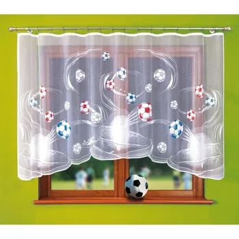 Hotová záclona Viktor 300x150cm modrý - řasící stuha 2,5cm