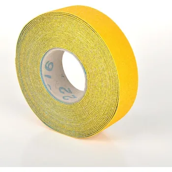 Lepicí páska Odolná, ohebná podlahová páska s protiskluzovým povrchem WT-5845 – PU, žlutá, 50 mm × 25 m