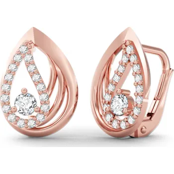 Šperk Couple, Elegantní náušnice Sigalit, růžové zlato a&nbsp;zirkony, 585-66-3-0411.4C00.0.00.001.08