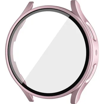 Příslušenství k chytrým hodinkám Ochranný kryt se sklem pro Samsung Galaxy Watch 5 40 mm - světle růžový