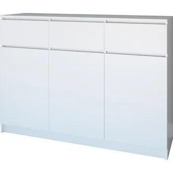 Policová skříň Nábytek PEGAS s.r.o. Komoda TOPA 3D3S, BÍLÁ