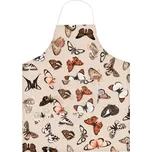 DARRÉ Kuchyňská zástěra Motýlci - světle hnědá