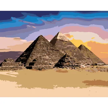 ZUTY Malování podle čísel - EGYPT PYRAMIDY Rozměr: 40x50 cm, Rámování: bez rámu a bez vypnutí plátna