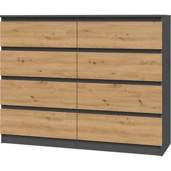 Komoda Nábytek PEGAS s.r.o. Komoda MALVÍNA M8 120, Antracit/dub artisan