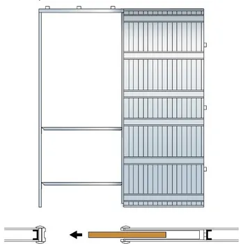Stavební pouzdro Scrigno Stavební pouzdro Scrignotech na sádrokarton - jednokřídlé Šířka průchodu: 70 cm, Výška průchodu: 210 cm, Tloušťka zdi: 10,5 cm