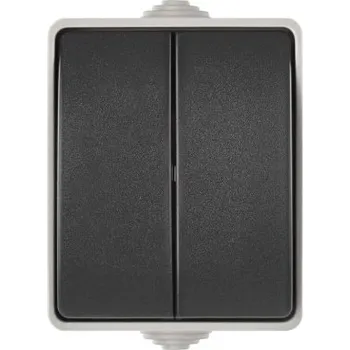 Přepínač 250 V/10 AX IP54 2 tlačítka, schodišťový A1398.1