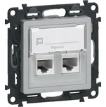 Legrand VALENA LIFE datová zásuvka 2xRJ45 CAT.5E STP HLINÍK vybavena modulem Linkeo/75C5SH2/