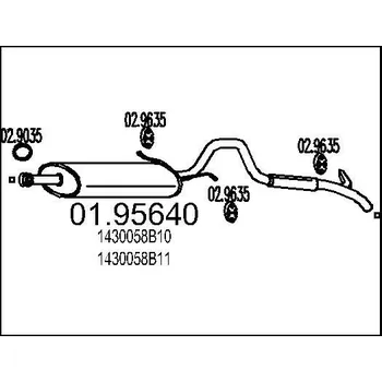 Auto-moto Zadní tlumič výfuku MTS 01.95640
