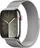 Apple Watch Series 9 45 mm Cellular, stříbrná ocel se stříbrným milánským tahem