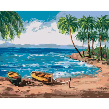 ZUTY Malování podle čísel - TROPICKÝ RÁJ Rozměr: 40x50 cm, Rámování: bez rámu a bez vypnutí plátna