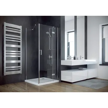 Hopa Viva 195C Čtvercový sprchový kout 80 cm, otevírací dveře, chrom / transparent, Pravé (DX), BCVIV80CTVEP