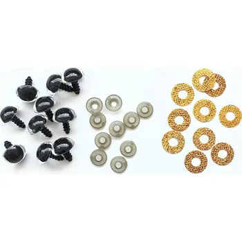 Bezpečnostní oči, oranžová lesklá podložka, průměr 14mm