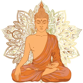 ZUTY Malování podle čísel - BUDDHA A ORNAMENTY II Rozměr: 40x50 cm, Rámování: bez rámu a bez vypnutí plátna