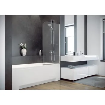 Vanová zástěna Hopa Ambition 1 Vanová zástěna 75x130 cm, otevírací, Chrom / Čiré sklo, BCAMB1CC