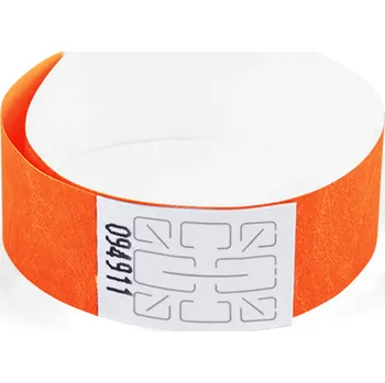 Náramek TYVEK Identifikační náramek 1,9 cm - neon orange