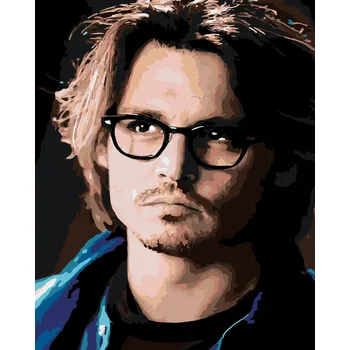 ZUTY Malování podle čísel - JOHNNY DEPP Rozměr: 40x50 cm, Rámování: bez rámu a bez vypnutí plátna
