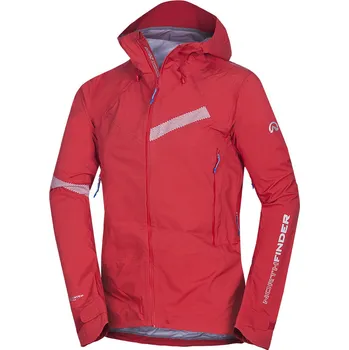 Pánská větrovka Northfinder Pánská technická hardshellová bunda Pertex® DRACI, rudá,