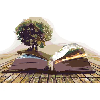 ZUTY Malování podle čísel - KNIHA ŽIVOTA Rozměr: 40x50 cm, Rámování: vypnuté plátno na rám