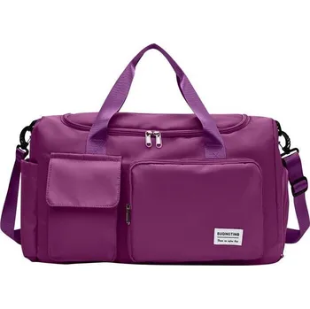 Sportovní taška Velkokapacitní cestovní Gym sportovní taška - Tmavě fialová