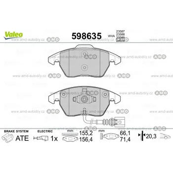 Brzda na kolo Brzdové destičky - 598635