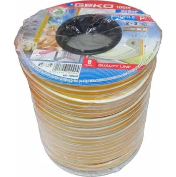 Těsnění do okna a dveří GEKO - Těsnění do oken samolepící EPDM guma P-profil 100m (2x50m) v cívce - bílé