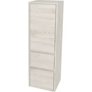 Koupelnový nábytek Opto koupelnová skříňka vysoká 125 cm, pravé otevírání, Multidecor, White Loft Pine