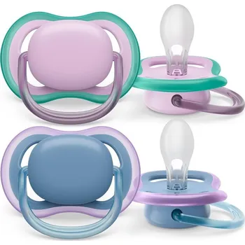 dudlíky Philips AVENT Šidítko Ultra air neutral 6-18m dívka modrá, 2ks