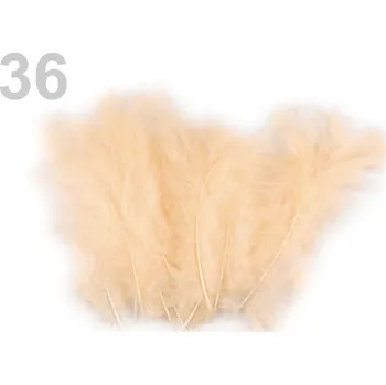 Pštrosí peří lososová světlá č.5