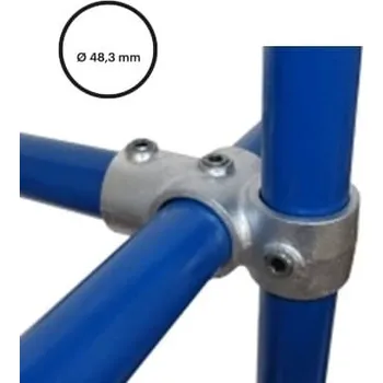 kabelová chránička Konstrukční fitinka, spojka ocelových trubek pr. 48,3 mm – regálová spojka 165-D48