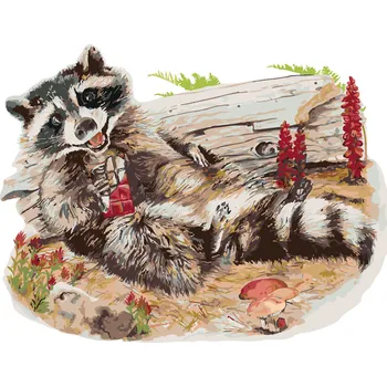 ZUTY Malování podle čísel - Malování podle čísel - MÝVAL S ČOKOLÁDOU (HOLLY SIMENTAL) Rozměr: 40x50 cm, Rámování: bez rámu a bez vypnutí plátna