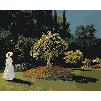 ZUTY Malování podle čísel - ŽENA V ZAHRADĚ (CLAUDE MONET) Rozměr: 80x100 cm, Rámování: bez rámu a bez vypnutí plátna