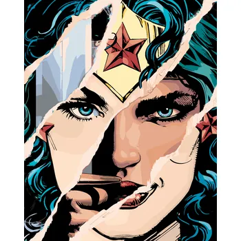 ZUTY Malování podle čísel - WONDER WOMAN PAPÍR II Rozměr: 40x50 cm, Rámování: bez rámu a bez vypnutí plátna