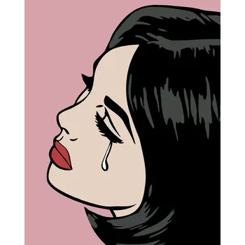 ZUTY Malování podle čísel - SMUTNÁ ČERNOVLÁSKA Rozměr: 40x50 cm, Rámování: bez rámu a bez vypnutí plátna