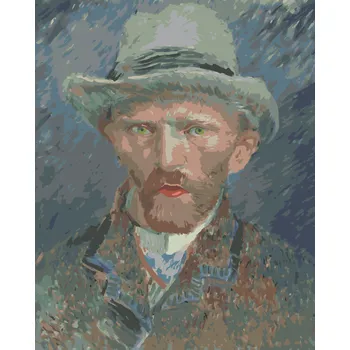 ZUTY Malování podle čísel - AUTOPORTRÉT II (VAN GOGH) Rozměr: 40x50 cm, Rámování: bez rámu a bez vypnutí plátna