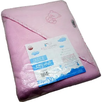 Bocioland osuška s výšivkou a kapucí 100x100 růžová